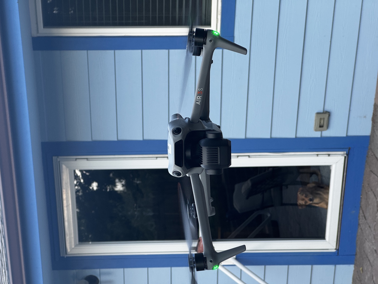 Dragonfly Drone Lab's drone in flight, ready for takeoff